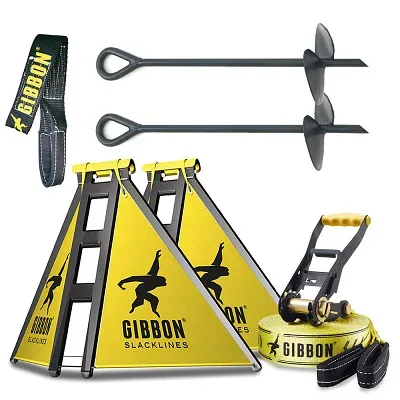 Gibbon, Gibbon Classic Independence Slackline Set Gelb, Herren, Größe: 0