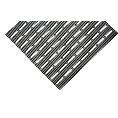 EHA, PVC-Profilmatte, pro lfd. m, Lauffläche aus Hart-PVC, rutschsicher, Breite 600 mm, schwarz EHA