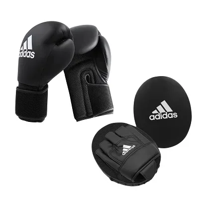 Adidas, adidas 2-Pack Boxhandschuh + Pratze Schwarz, Herren, Größe: ONE SIZE