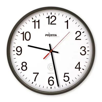 Peweta, PEWETA Funk-Wanduhr DCF77 Typ 130, Ø 300 mm, schwarz
