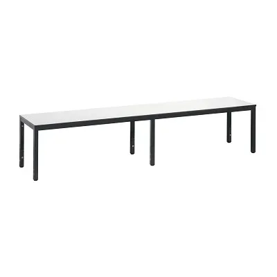 C+P, C+P Umkleidesitzbank Basic Plus, Länge 1.960 mm, schwarzgrau/weiss