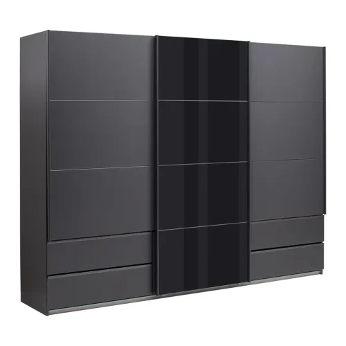 Schwebetürenschrank Elara In Grau 271/210/62 cm Grau 