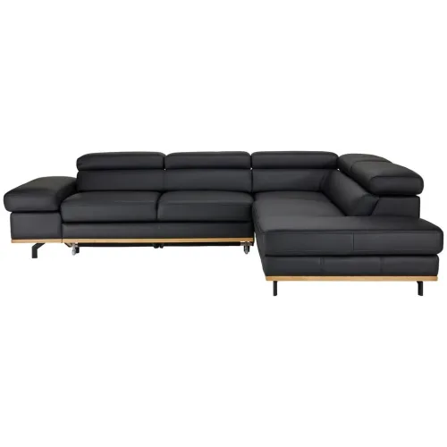 Premium Living, Wohnlandschaft Carmen Schwarz Struktur Schwarz 