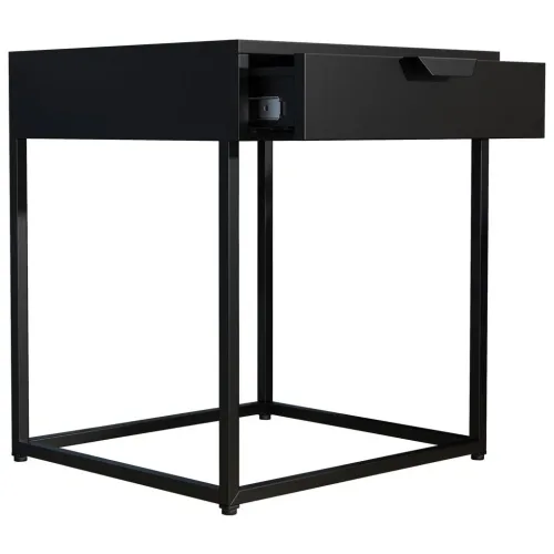 Nachttisch Flokas S 43/50/41 cm Schwarz 