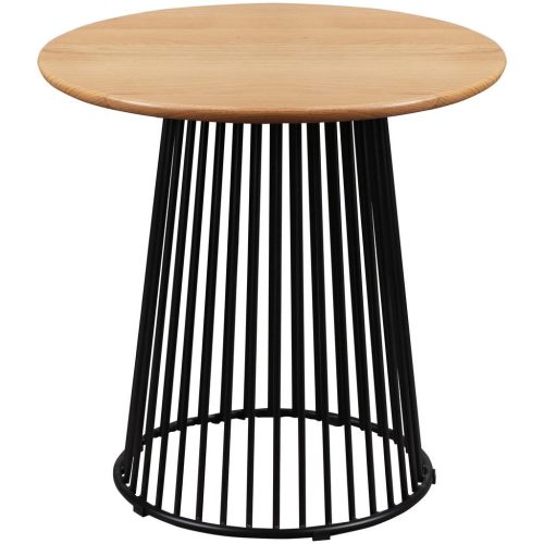 Couchtisch Nica Schwarz/eichefarben Holz, Metall 55/55/55 cm 