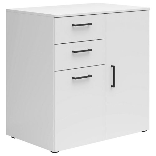 Kommode Multistauraum Weiss , 80/83/52 cm , 2 Schublade(n) 