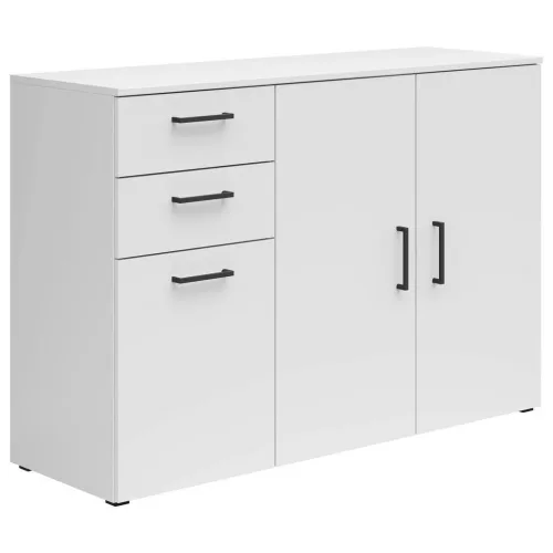 Kommode Multistauraum Weiss , 120/83/40 cm , 2 Schublade(n) 