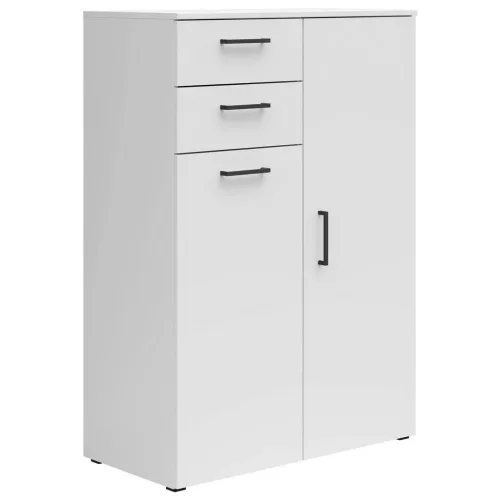 Kommode Multistauraum Weiss , 80/115/40 cm , 2 Schublade(n) 