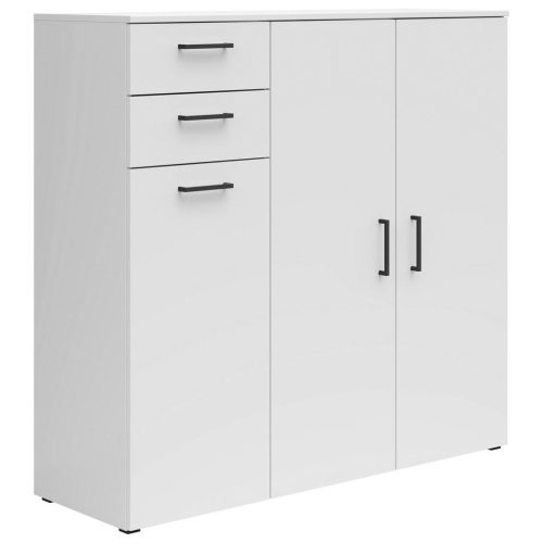 Kommode Multistauraum Weiss , 120/115/40 cm , 2 Schublade(n) 