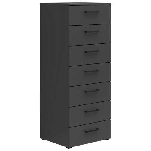 Kommode Multistauraum Graphitfarben , 45/115/40 cm , 7 Schublade(n) 