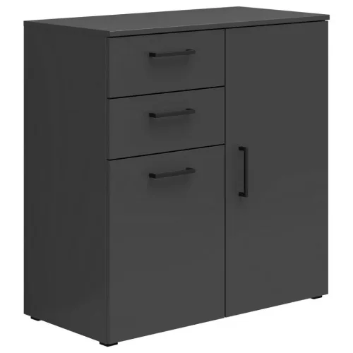 Kommode Multistauraum Graphitfarben , 80/83/40 cm , 2 Schublade(n) 