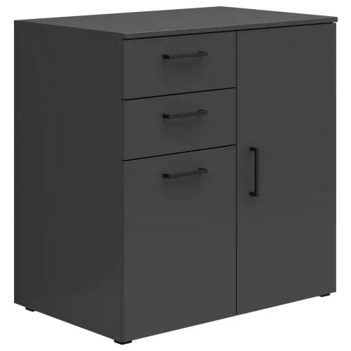 Kommode Multistauraum Graphitfarben , 80/83/52 cm , 2 Schublade(n) 