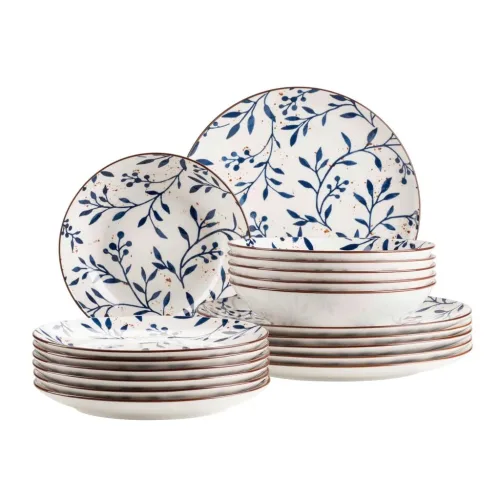 Mäser, Mäser Serie Olive Tellerset 18-tlg. Blau