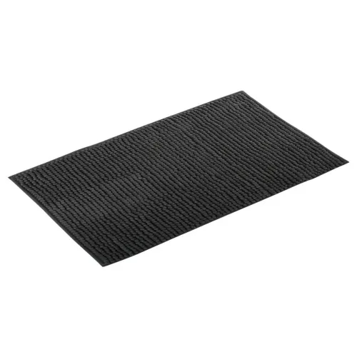 undefined, Chenille-Badteppich Dunkelgrau | 0.5 × 0.8 m