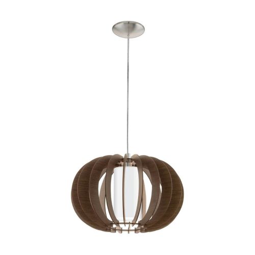 LIVIQUE, Pendellampe Stellato 3 Braun/Weiss Stahl/Holz 130 cm - Farbe: braun-weiss - Material: Holz/Stahl - Pendellampe