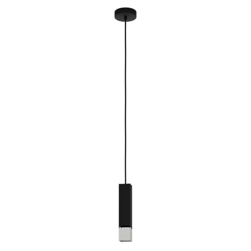 Eglo, Eglo Pendellampe Butrano Schwarz/Silber Stahl 5.5 cm 110 cm - Pendellampe