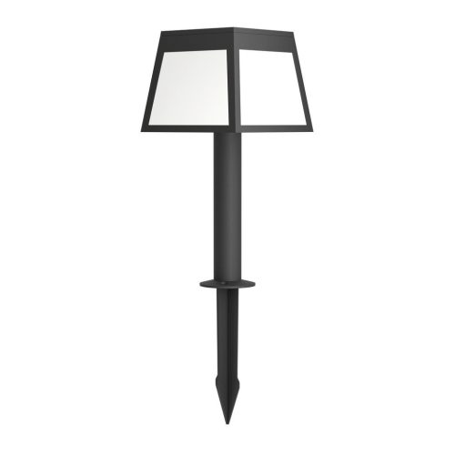 Eglo, Eglo Solaraussenlampe Altilia Schwarz Kunststoff 15.5 cm 56 cm - Lichtfarbe: Warmweiss - Solaraussenlampe
