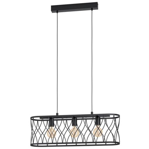 Eglo, Eglo Pendellampe Giltspur Schwarz Stahl 18 cm 110 cm - Pendellampe