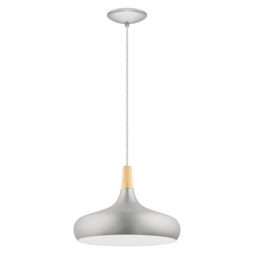 LIVIQUE, Pendellampe Sabinar Braun/Silber Stahl/Holz 110 cm - Farbe: silber-braun - Material: Holz/Stahl - Pendellampe