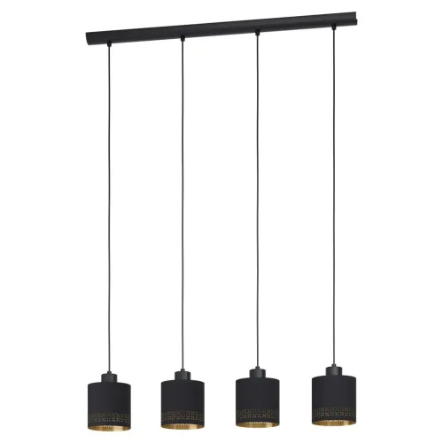 Eglo, Hängeleuchte Esteperra Schwarz-Gold | 4 × E27 | 112 W