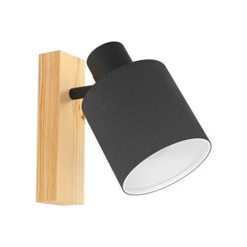 Eglo, Eglo Wandleuchte Batallas Spot Holz Schwarz | 28 W