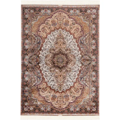 Obsession, Obsession Teppich "My Babylon of Obsession 302" rechteckig 8 mm Höhe Kurzflor, Orient-Optik, mit Fransen, besonders hohe Knotendichte