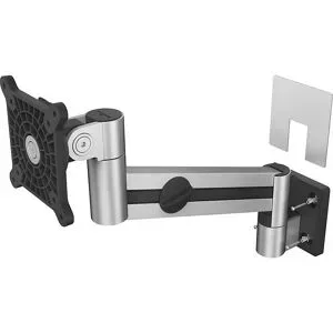 DURABLE, Monitor-Wandhalterung Durable, mit Arm, für 1 Display 21-27?, bis 8 kg, VESA, dreh- & neigbar, metallic silber