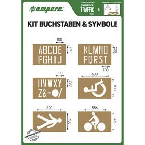 A.M.P.E.R.E., A.M.P.E.R.E Schablonen Set Buchstaben & Symbole à 6 Schablonen