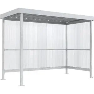 wsm®, Raucherunterstand WSM Jena Maxi, Outdoor, für 4-5 Personen, B 2960 x T 1580 x H 2360 mm, verzinkt