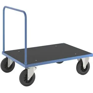 KONGAMEK, Plattformwagen KM33, 1 Schiebebügel, LxB 1000 x 700 mm, 2 Lenk- und 2 Bockrollen, ab 2 Stk Kongamek