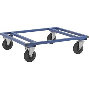 KONGAMEK, Paletten-Fahrgestell KM217, LxBxH 1200 x 1000 x 305 mm, blau, 2 Lenk- und 2 Bockrollen, ab 5 Stk Kongamek