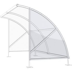 undefined, Seitenwand für Überdachungssystem Modell Bamberg transparent B 2040/4080 mm, rechts, Polycarbonat
