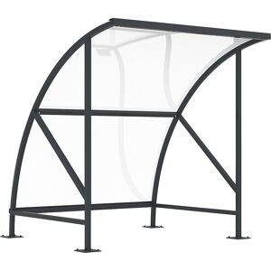wsm®, Überdachungssystem Modell Bamberg, transparent, B 2040 mm, anthrazitgrau RAL 7016