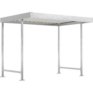 wsm®, Überdachungssystem Modell Leipzig, einseitig, Grundeinheit, T 2200 mm, B 2870 mm, verzinkt