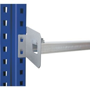 SCHULTE Lagertechnik, Schulte Lagertechnik Durchschubsicherung für Palettenregale, für Holmlänge 1350 mm, Palettenüberstand 75 mm, verzinkt