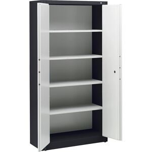 C+P, C+P Sicherheits-Flügeltürschrank, 5 OH, HxBxT 1.950 x 930 x 500 mm, schwarzgrau/lichtgrau