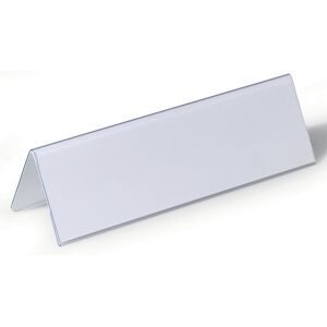 DURABLE, DURABLE Tischnamensschild Dachform 8052/19 transp., 61/122x210mm 25 Stk.