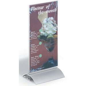 DURABLE, DURABLE Tischaufsteller 8587-19 DIN 1/3 A4 Transparent Acryl, Aluminium 10,7 x 8,5 x 23,7 cm
