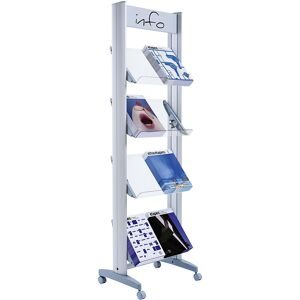 Paperflow, Paperflow Prospektständer 8 x A4 Silber