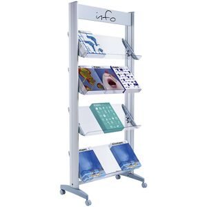 Paperflow, Paperflow Prospektständer DIN A4 Aluminium