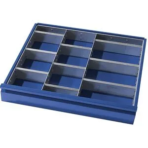 RAU, RAU Einteilungsset für Schublade, HxBxT 90 x 680 x 560 mm, mit 4-tlg. Rasterleisten-Set und 2 Trennwände, Grösse XL für Fronthöhe 120-150 mm