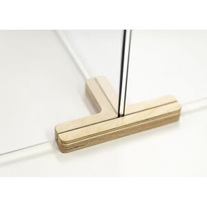 Smit Visual, Fußverbinder für Trennscheiben, T-Form, 3-Wege, LxBxH 200 x 120 x 30 mm SMIT VISUAL