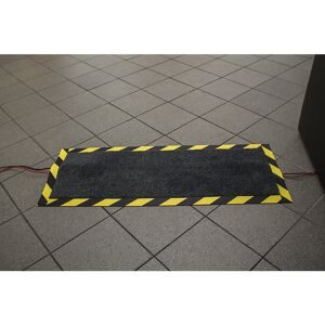 Kabelschutzmatte, LxBxH 1200 x 400 x 4 mm, schwarz / gelb COBA
