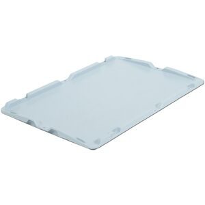 kaiserkraft Auflagedeckel, Polypropylen, grau, für LxB 600 x 400 mm, VE 2 Stk
