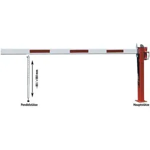 Mannus, Wegesperre mit Gasdruckfeder, Pendelstütze, 6230 mm