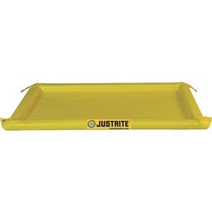 Justrite®, Justrite® Falt-Auffangwanne aus PVC, Wandhöhe 50 mm, Innenmasse 1,2 x 2,4 m, Kapazität 151 l