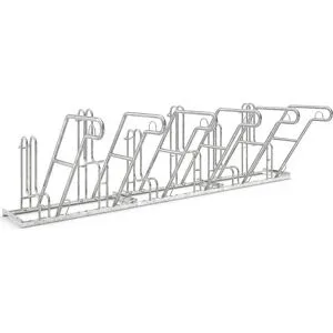 wsm®, Anlehnparker WSM, 1-seitig, für Reifen bis B 55 mm, B 3000 x T 390 x H 800 mm, Stahl verzinkt, 6 Einstellplätze