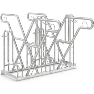 wsm®, Anlehnparker WSM, 2-seitig, für Reifen bis B 55 mm, B 1080 x T 390 x H 800 mm, Stahl verzinkt, 4 Einstellplätze