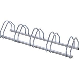 Mottez, Bügelparker, 1-seitg, für Reifen mit B 35-55 mm, B 1320 x T 330 x H 250 mm, Stahl feuerverzinkt, 5 Einstellplätze, montiert