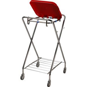 EVO-PRODUCTS, Abfallsammler Chrom III, klappbar, quadratischer Halterahmen für 120-Liter-Abfallsack